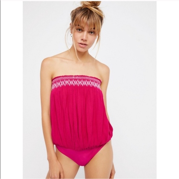 NWT Intimately Free People Tubes On Raspberry Bodysuit - Picture 2 of 12